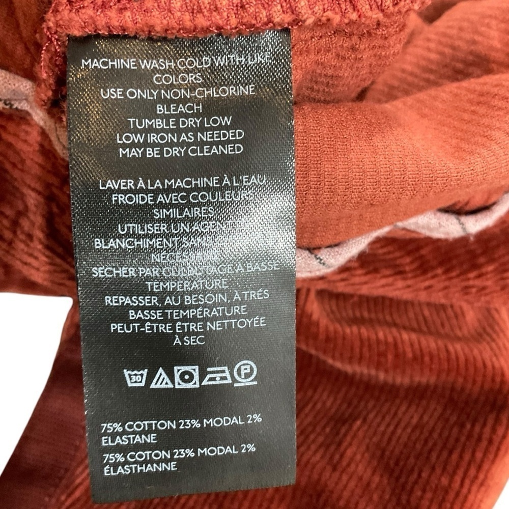 Anthropologie The Richie Slim Joggers Corduroy Edition in Dark Brick size 10 - Picture 12 of 14